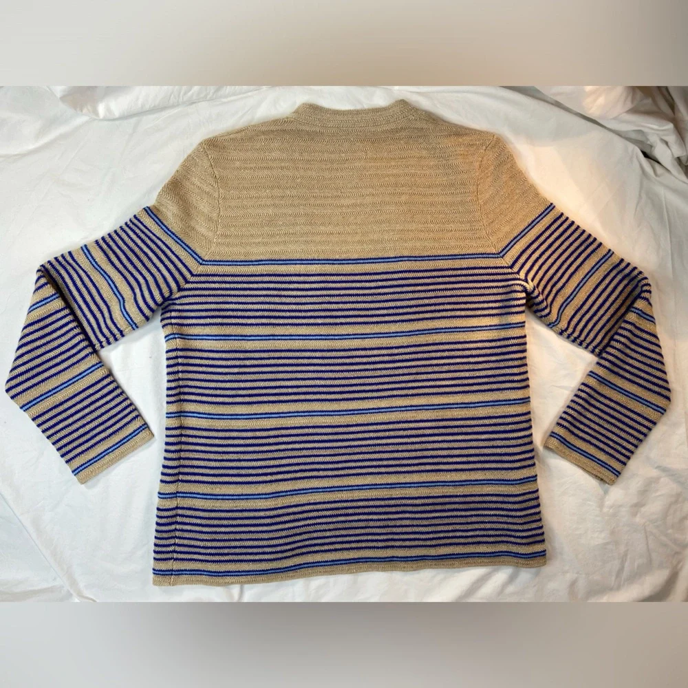 CHANEL Striped Metallic Knit Cardigan from 2019 Cruise La Pausa Size 48 - Picture 2 of 12